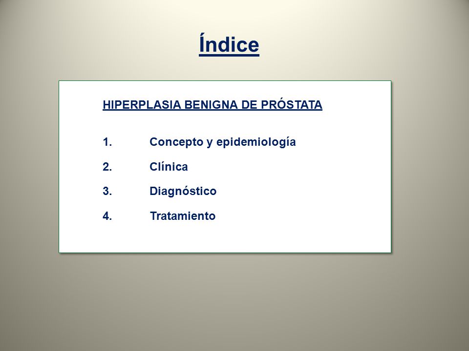 concepto hiperplasia de próstata
